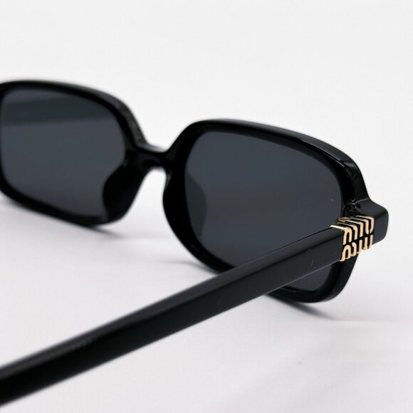 NEW MIU MIU MU11ZS 16K5S0 SQUARE WOMEN SUNGLASSES MU11ZSF 16K5S0 BLACK MU 11ZS main image 11